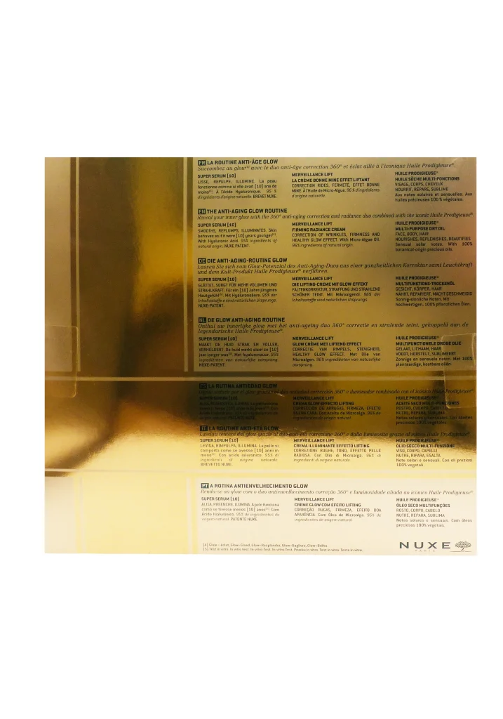 dos routine anti age glow coffret