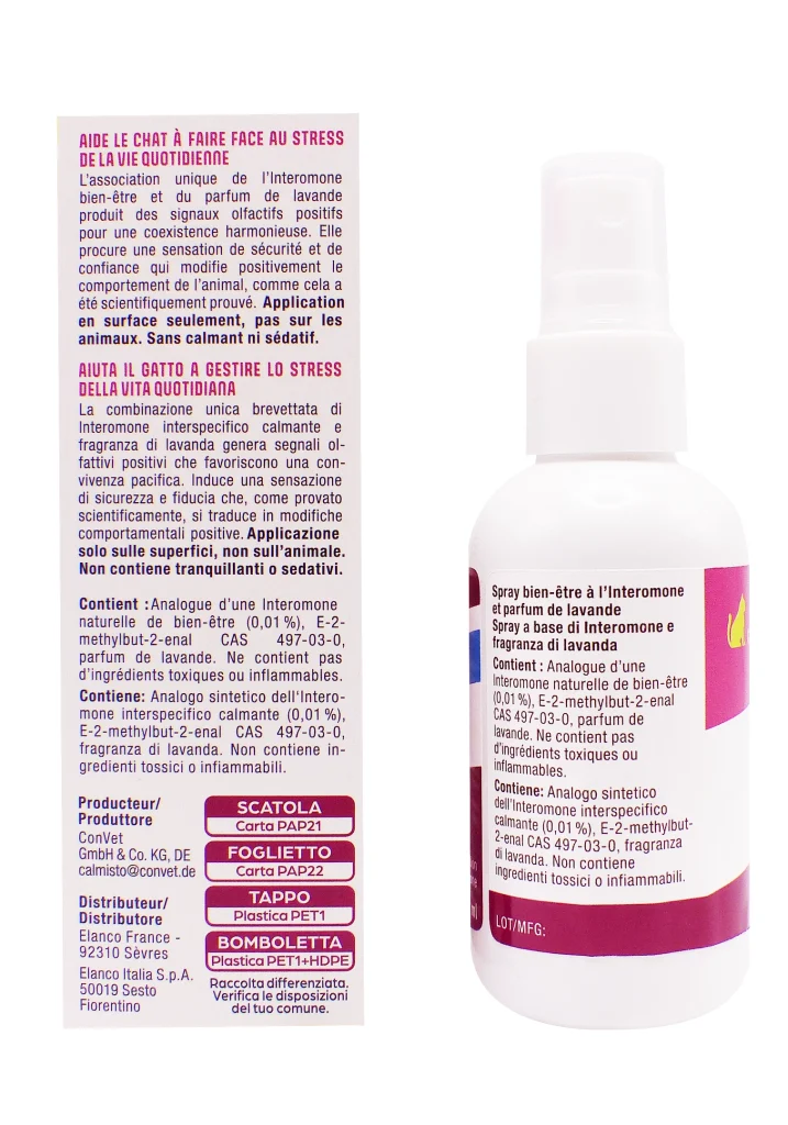 dos spray bien etre pour chat