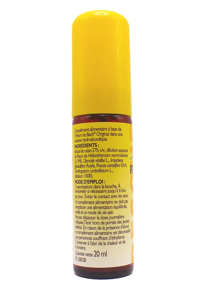 RESCUE BACH SPRAY SERENITE 20 ML 3 dos spray fleur de bach