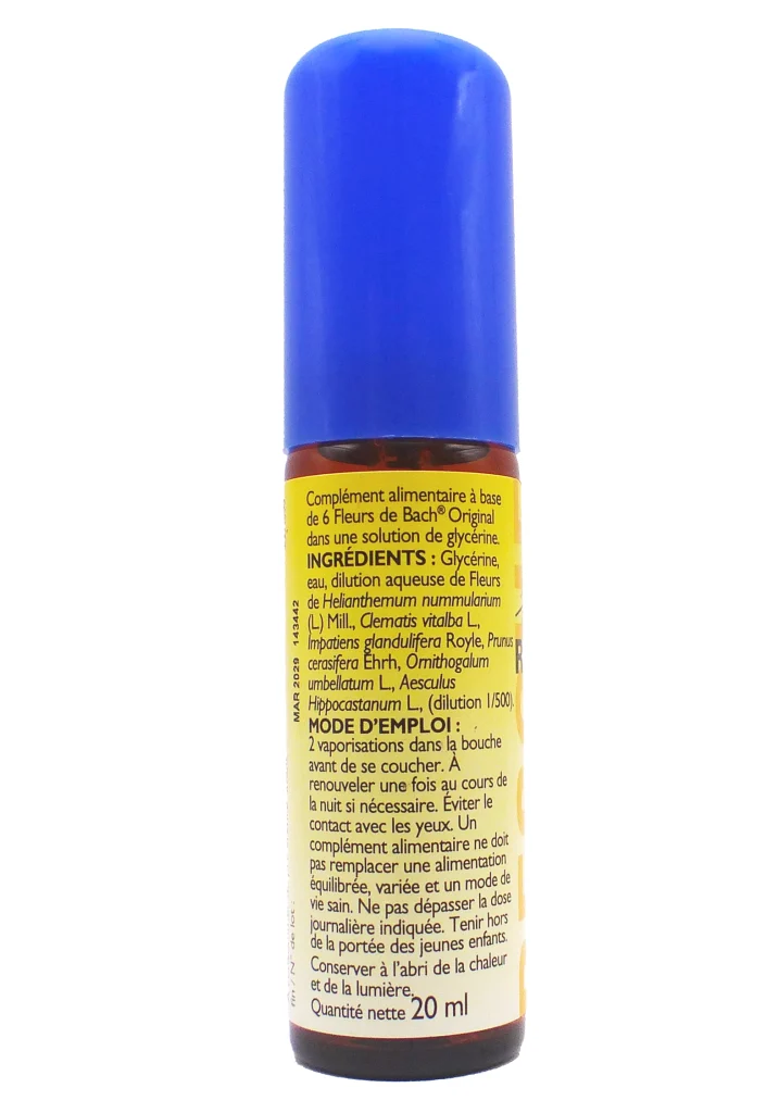 dos spray nuit sans alcool rescue