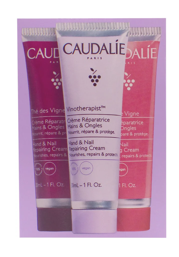 CAUDALIE COFFRET TRIO CREMES MAINS NOËL 2025 3 dos trio cremes mains caudalie