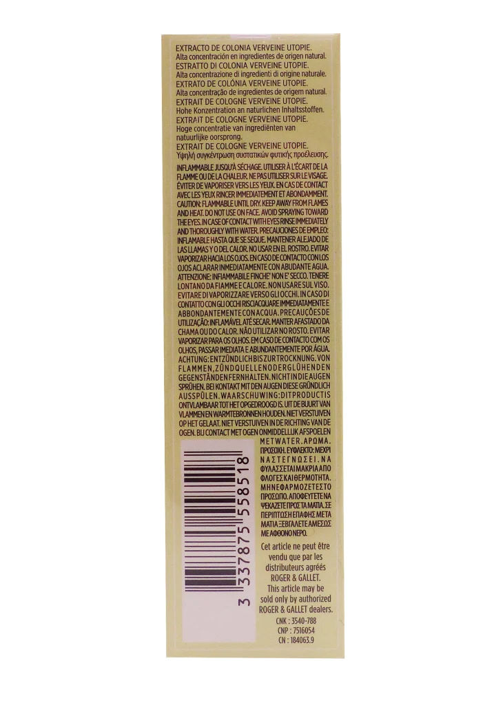 dos verveine utopie 30 ml roger et gallet