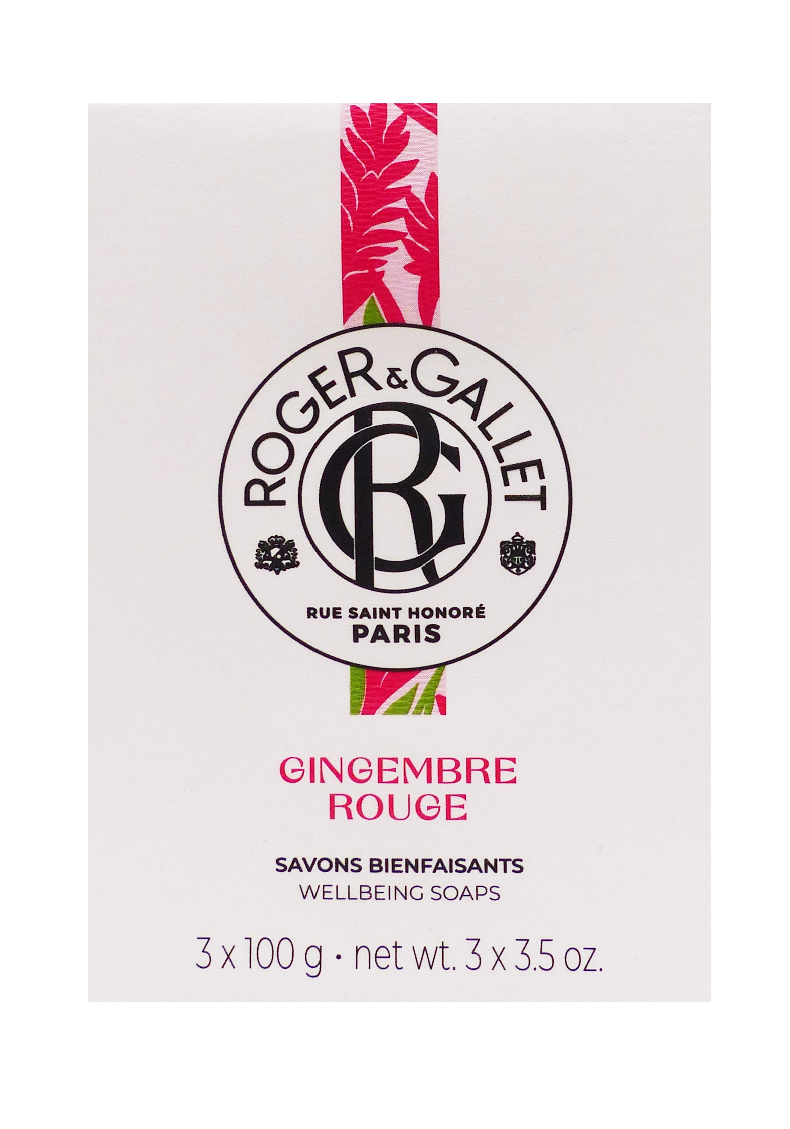 ROGER & GALLET 3 SAVONS GINGEMBRE ROUGE 1 gingembre rouge roger et gallet 3 savons
