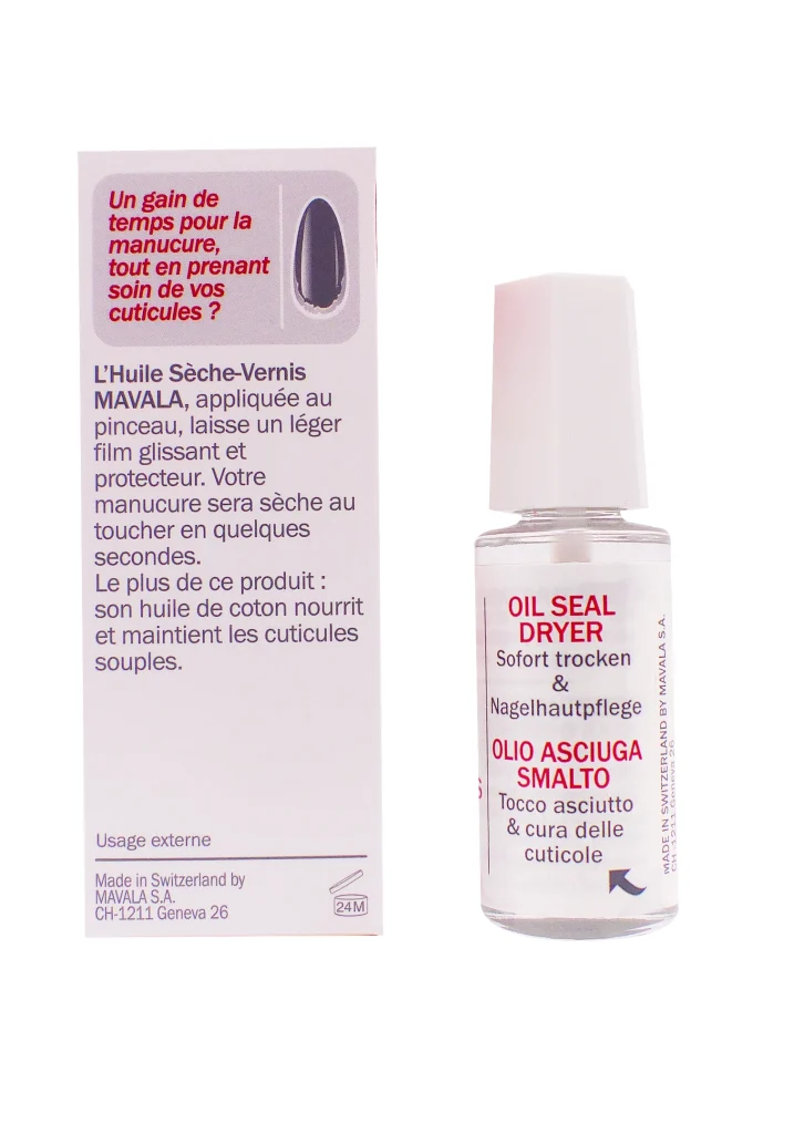 huile seche vernis mavala dos