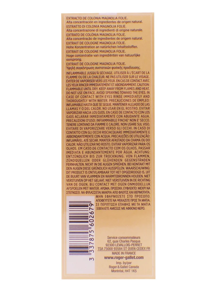 magnolia folie 100 ml extrait de cologne roger et gallet