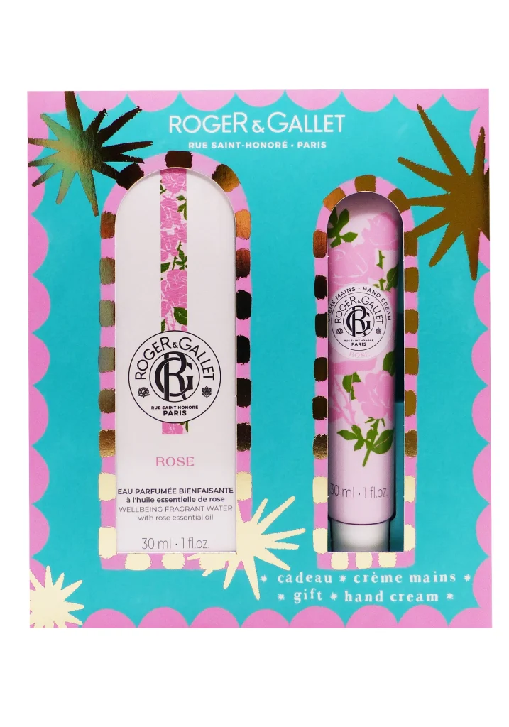roger et gallet coffret rose parfum 30 ml et creme mains 30 ml