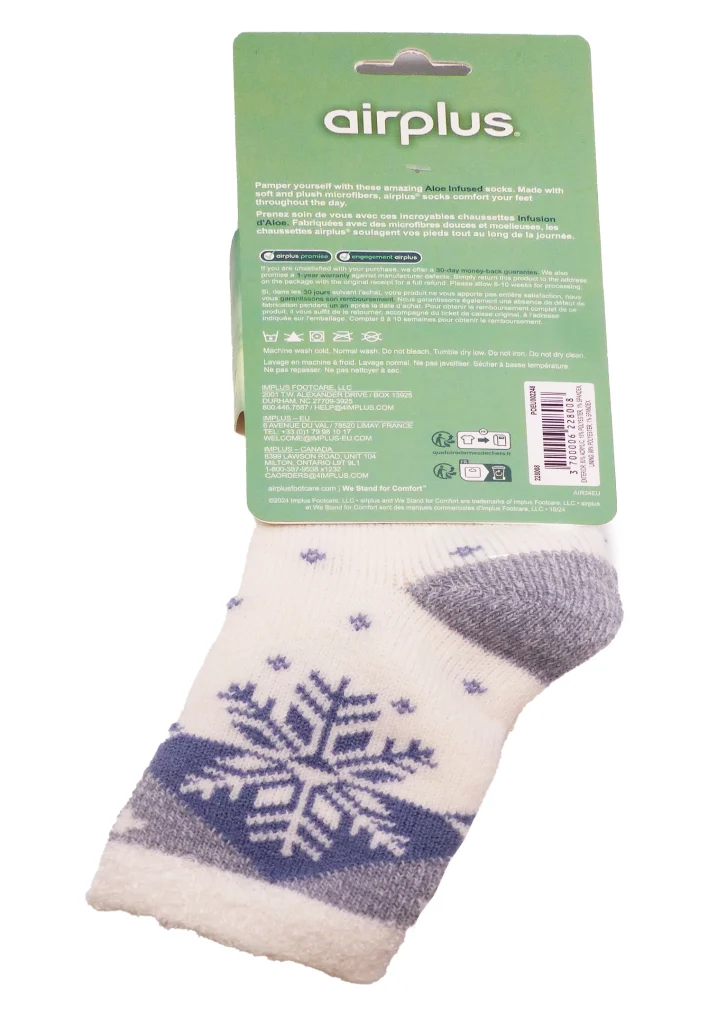 AIRPLUS CHAUSSETTES TOUCH OF FROST BLEUES 3 airplus chaussettes flocon bleu
