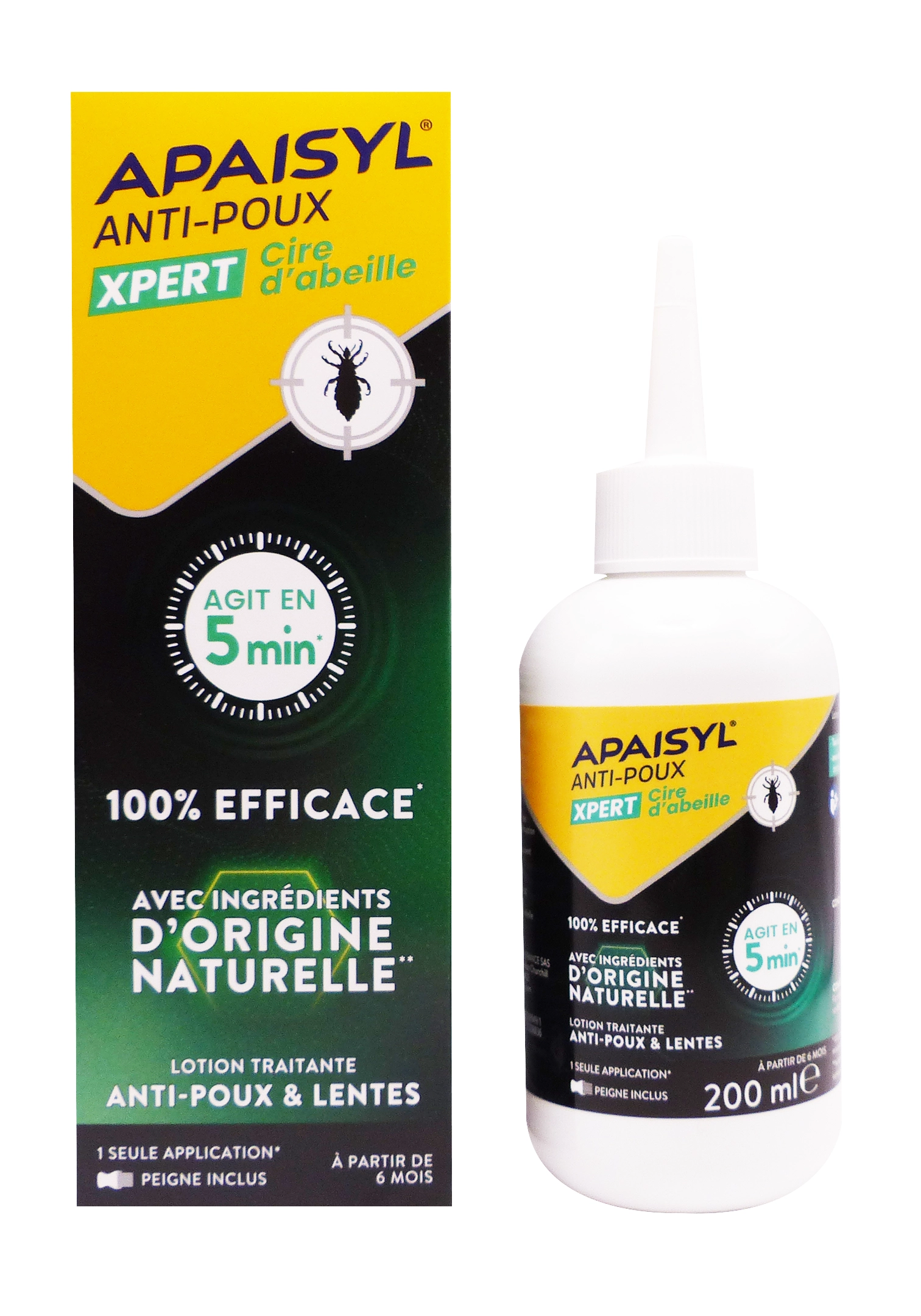 APAISYL ANTI-POUX CIRE ABEILLE 200M 1 apaisyl anti poux xpert cire d'abeille 200 ml