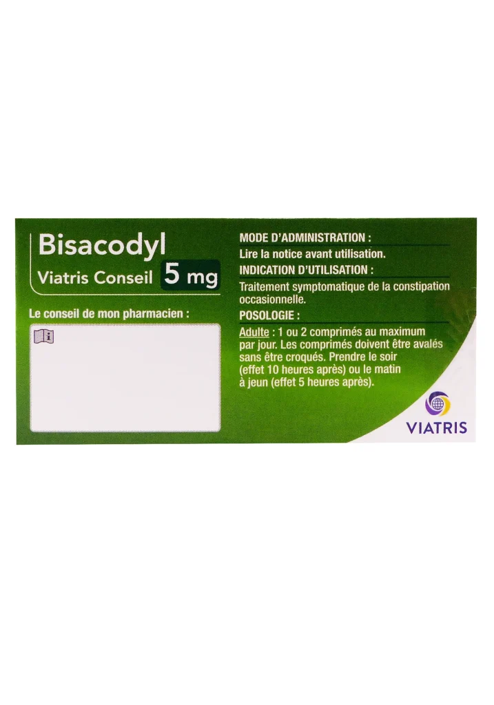 BISACODYL VIATRIS 5MG 30 COMPRIMES ENROBES GASTRO-RESISTANTS 3 bisacodyl 5 mg