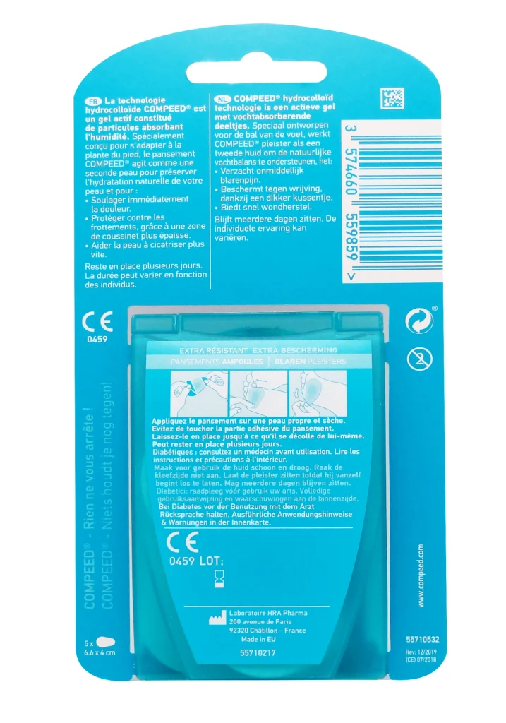 COMPEED AMPOULES PLANTE DU PIED 5 PANSEMENTS 3 compeed dos pansements extrem plante du pied