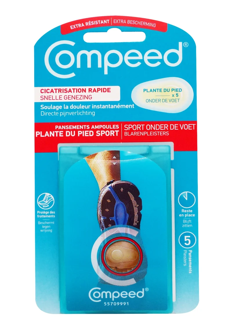 compeed extra resistant 5 pansements plante du pied