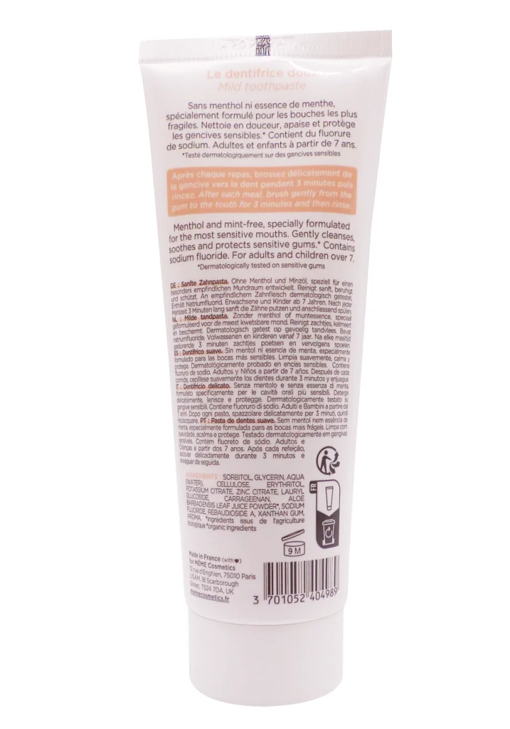 dentifrice doux dos