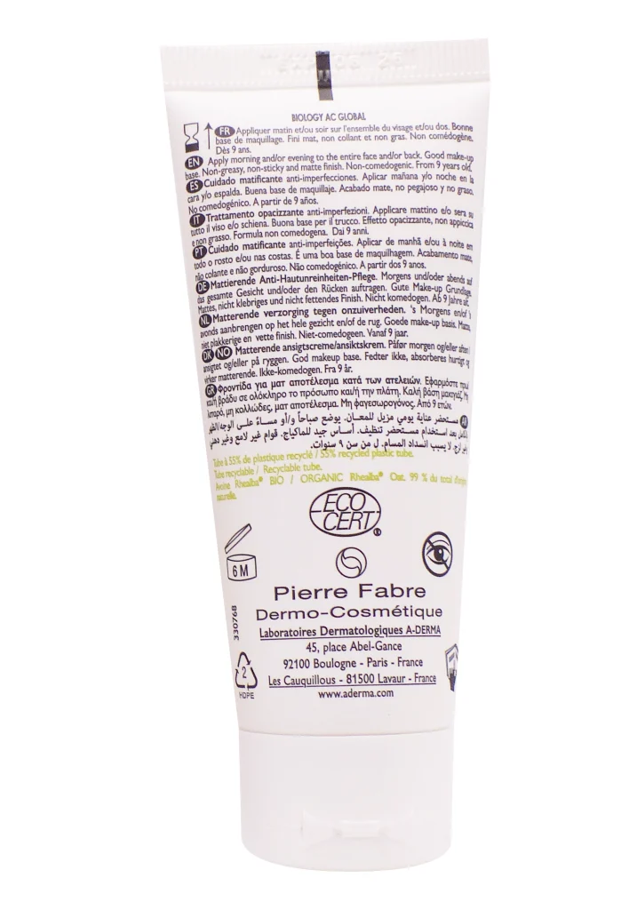 A-DERMA BIOLOGY AC GLOBAL GEL MATIFIANT 25ML 3 dos biology ac global