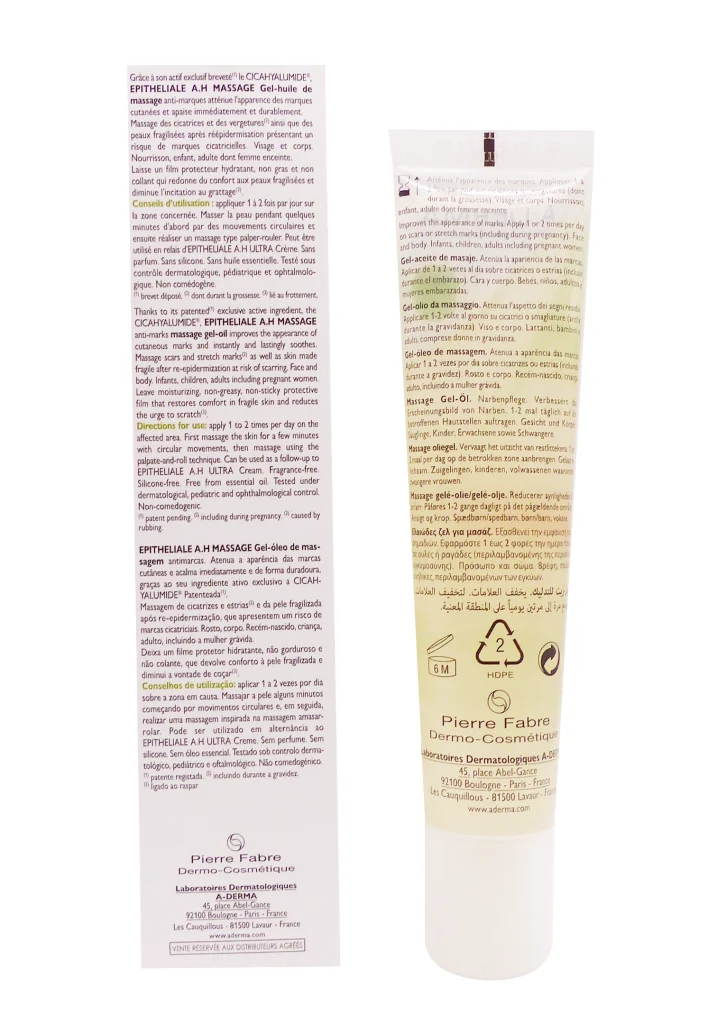 A-DERMA EPITHELIALE AH MASSAGE 40ML 3 dos gel huile massage epitheliale