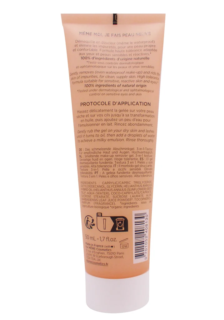 MEME GELEE FONDANTE DEMAQUILLANTE 50ML 3 dos gelee demaquillante meme