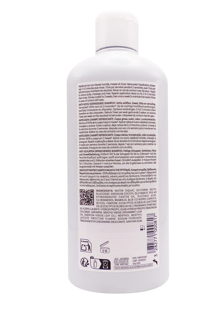 DUCRAY KELUAL SQUANORM SHAMPOOING ANTI-PELLICULAIRE RAFRAÎCHISSANT 400ML 3 dos kelual ducray