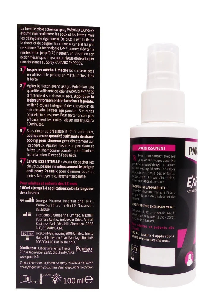 PARANIX SPRAY EXPRESS 5 MINUTES 100ML 3 dos paranix spray 100ml