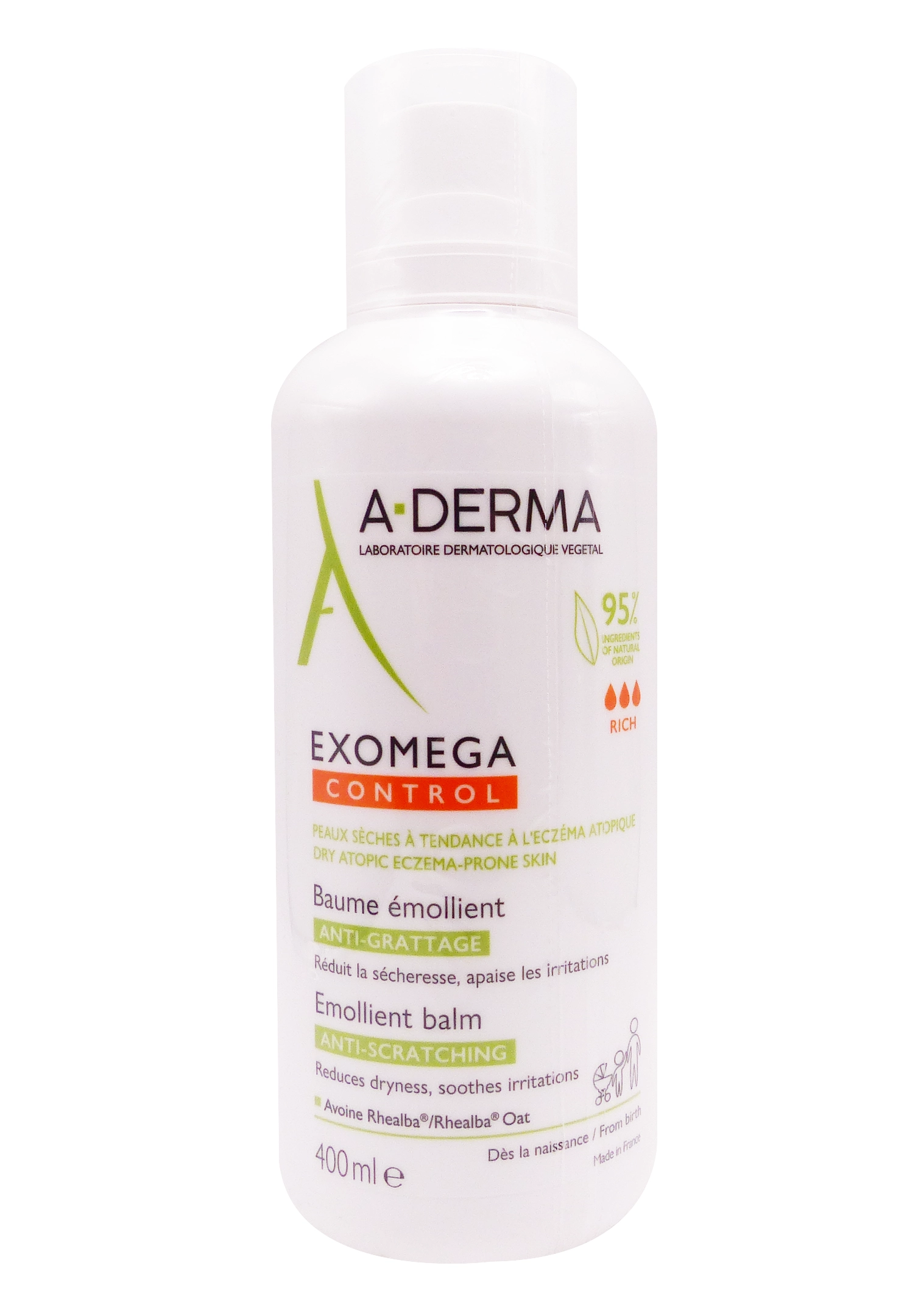 A-DERMA EXOMEGA CONTROL BAUME EMOLLIENT 400ML 1 A-DERMA EXOMEGA CONTROL BAUME EMOLLIENT 400ML