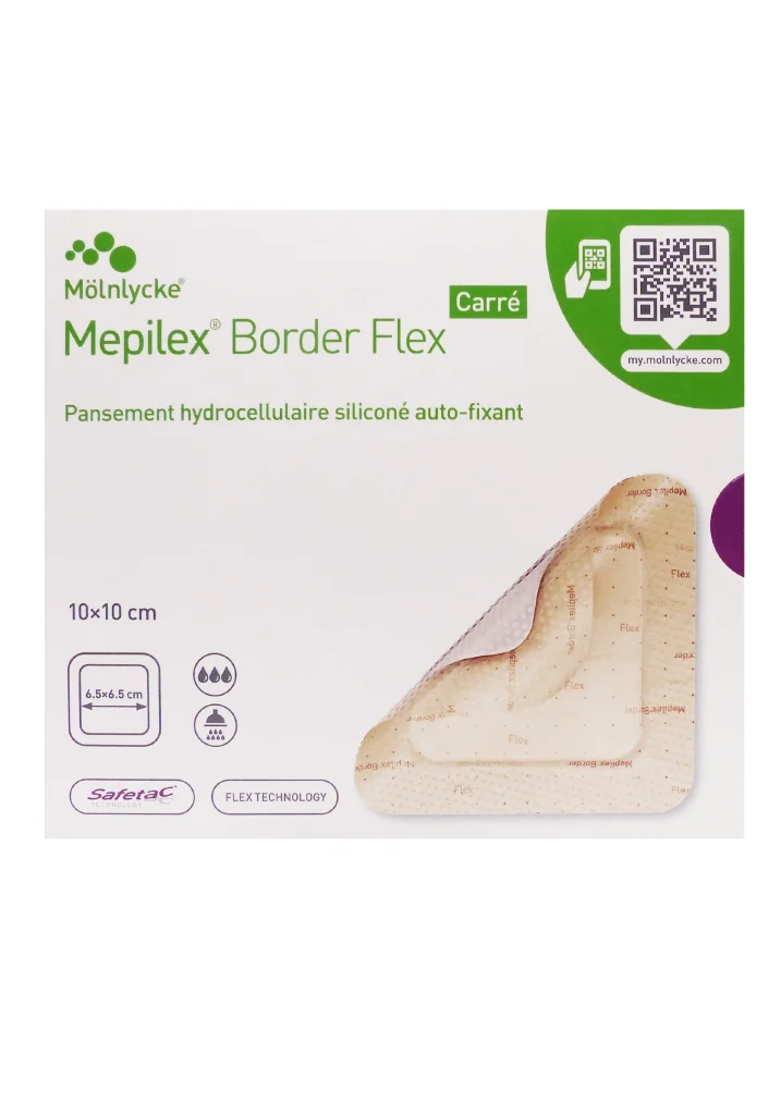 MEPILEX BORDER FLEX CARRE 10CM X 10CM 2 mepilex border flex 10x10cm