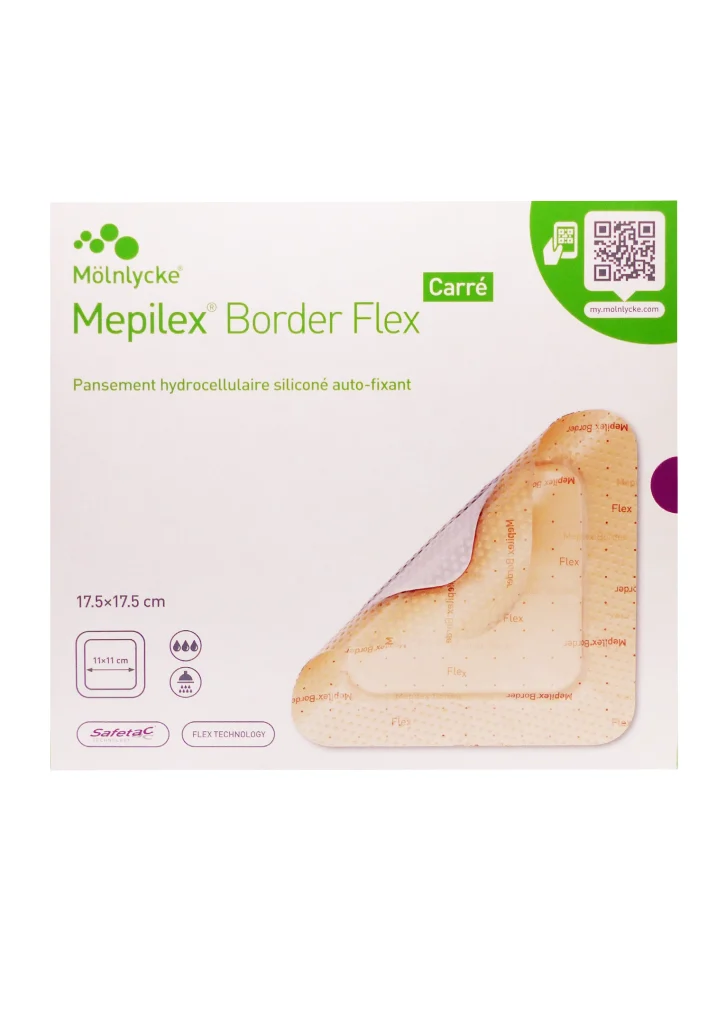 MEPILEX BORDER FLEX CARRE 17,5X17,5CM 10 PANSEMENTS 2 mepilex border flex carre 175x175 cm