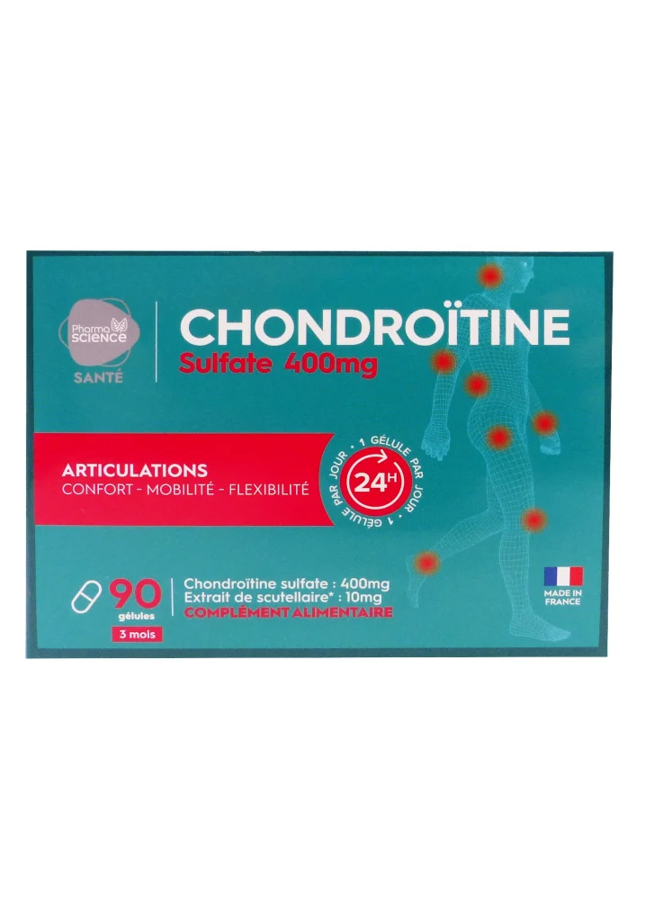 CHONDROÏTINE SULFATE 400 MG 90 GELULES 2 pharmascience chondritine 90 gelules
