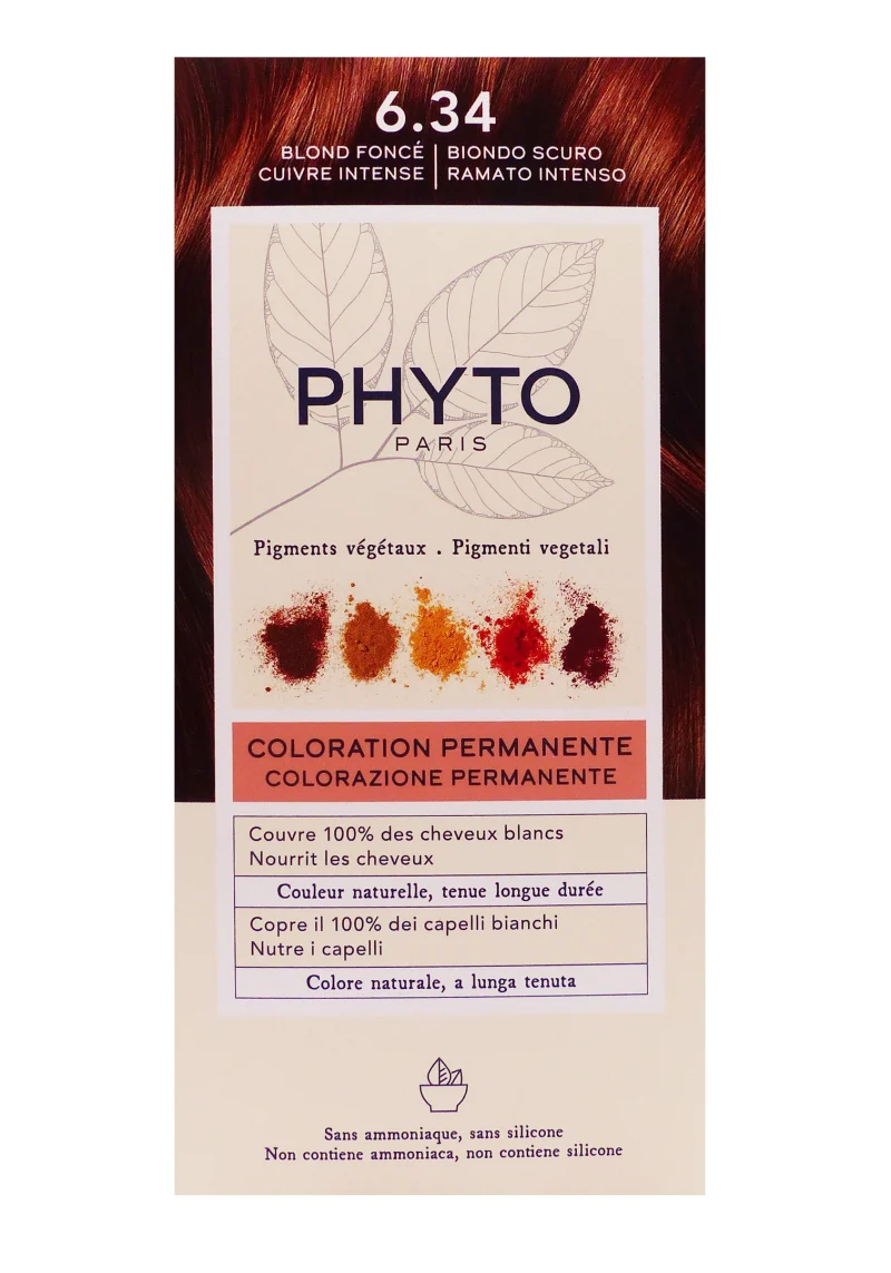 phyto coloration 6.34 blon foncé cuivre intense