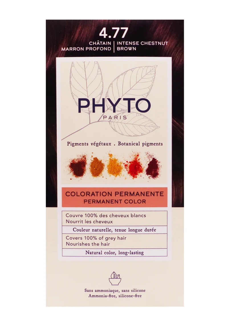phyto couleur 4.77 chatin marron profond