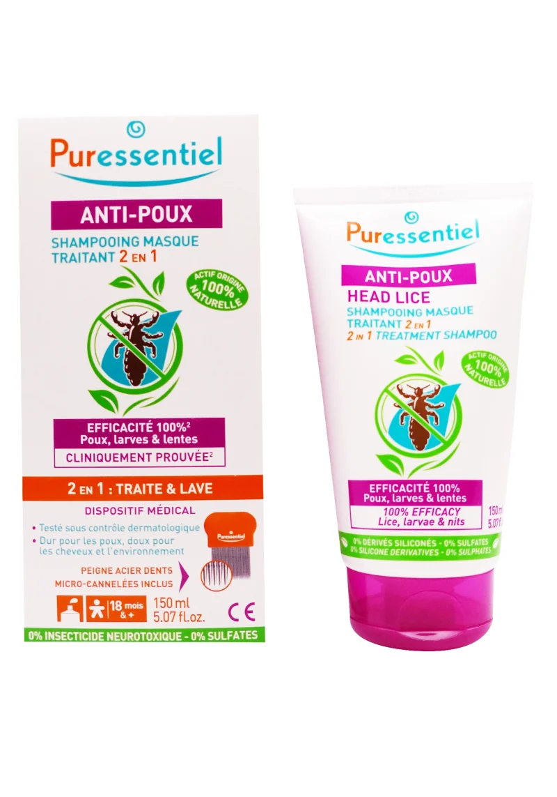 puressentiel anti poux shampoing masque 150 ml