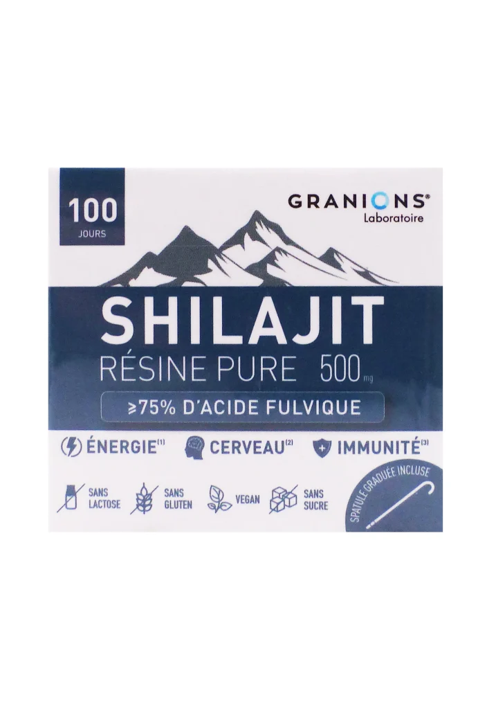 GRANIONS SHILAJIT RESINE PURE 500MG 50G 2 shilajit 100 jours