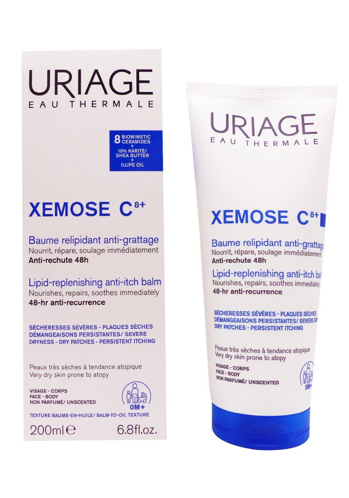 URIAGE XEMOSE BAUME C8+ RELIPIDANT ANTI-GRATTAGE 200ML 2 uriage xemose C8 baume relipidant 200 ml