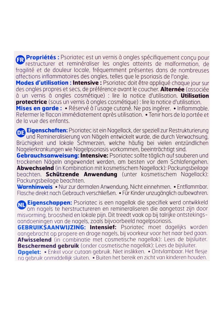 PSORIATEC VERNIS A ONGLE FRAGILISES 3.3ML 3 dos psoriatec