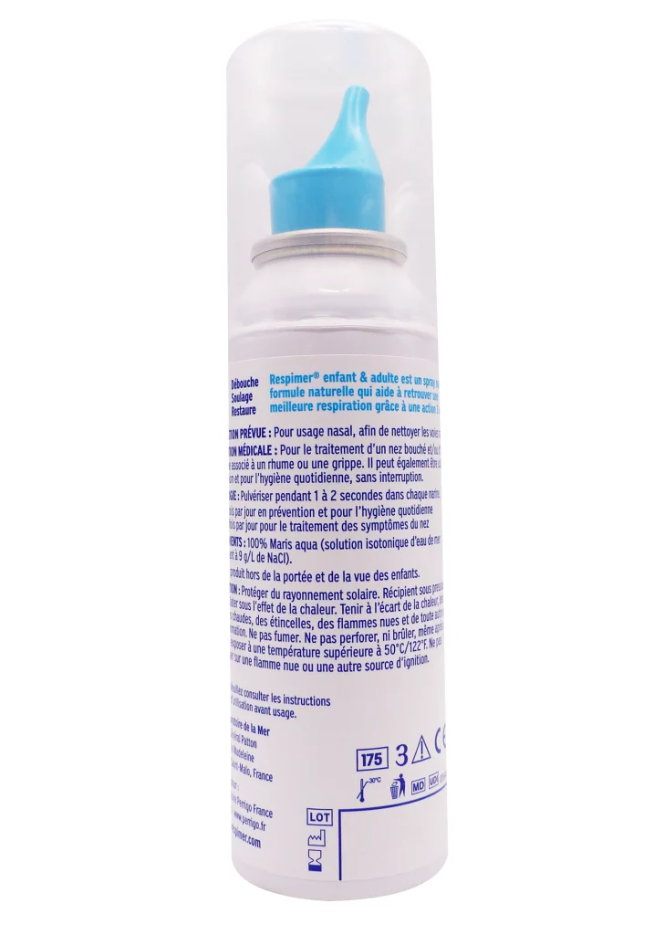 RESPIMER SPRAY NASAL NEZ BOUCHE NEZ QUI COULE ENFANT/ADULTE 100M 4 dos respimer enfant adulte