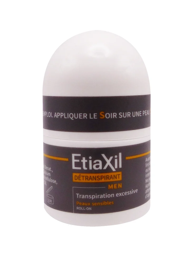 ETIAXIL DETRANSPIRANT MEN ROLL-ON PEAUX SENSIBLES SANS PARFUM 15ML 3 etiaxil detranspirant men roll on 1