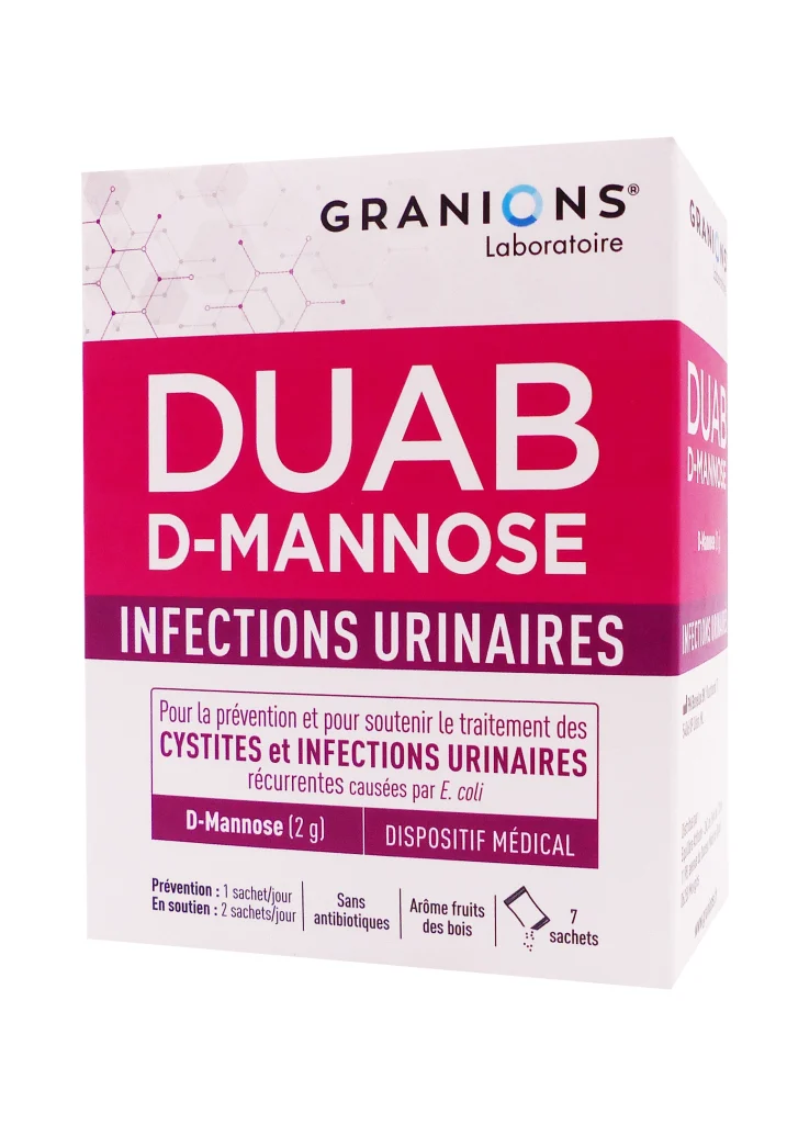 DUAB D-MANNOSE 7 SACHETS GRANIONS 2 granions duab d mannose 7 sachets