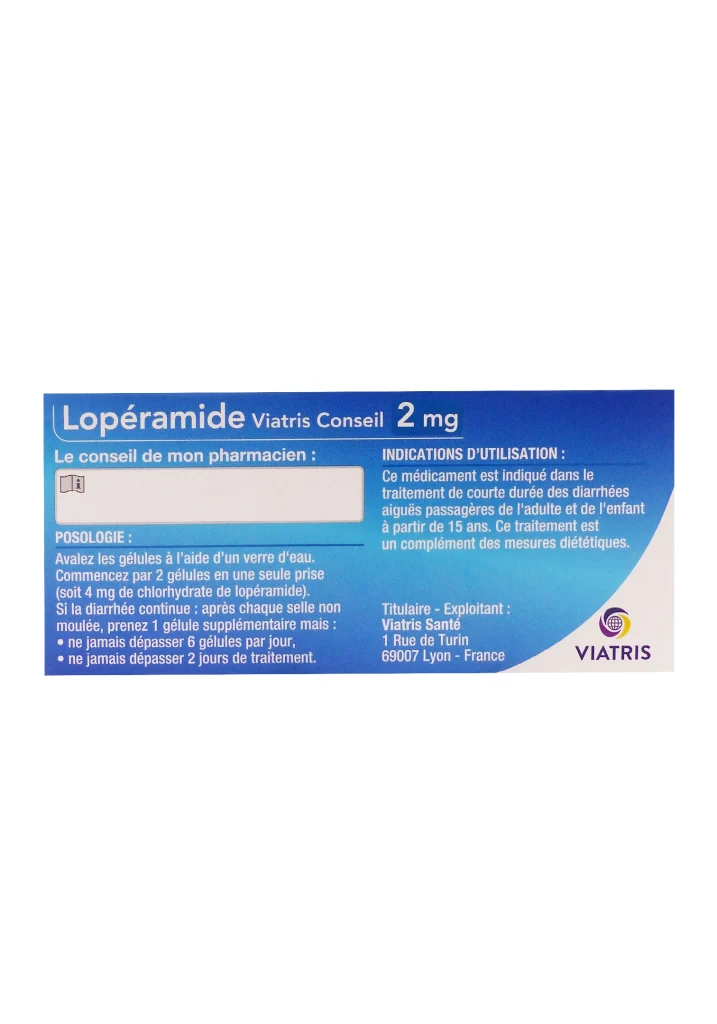 LOPERAMIDE VIATRIS 2MG 12 GELULES 3 loperamide 2 mg