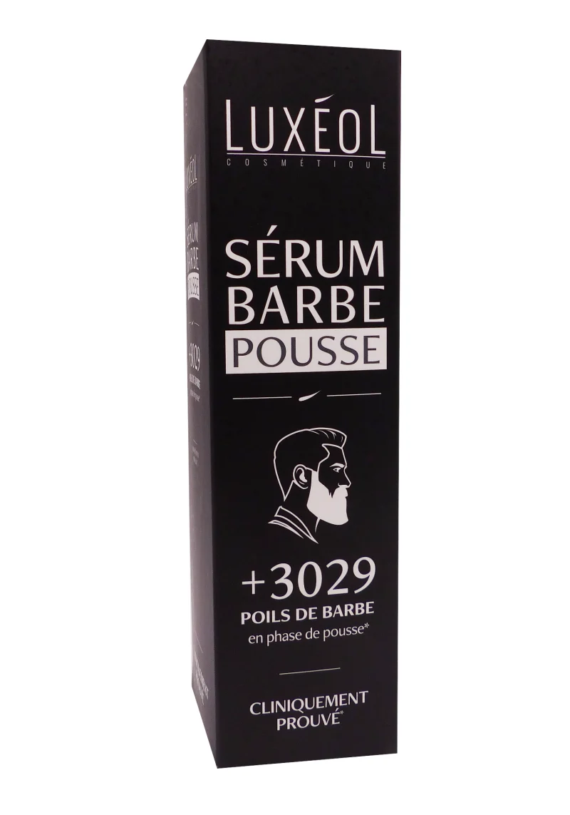 luxéol sérum barbe pousse packaging