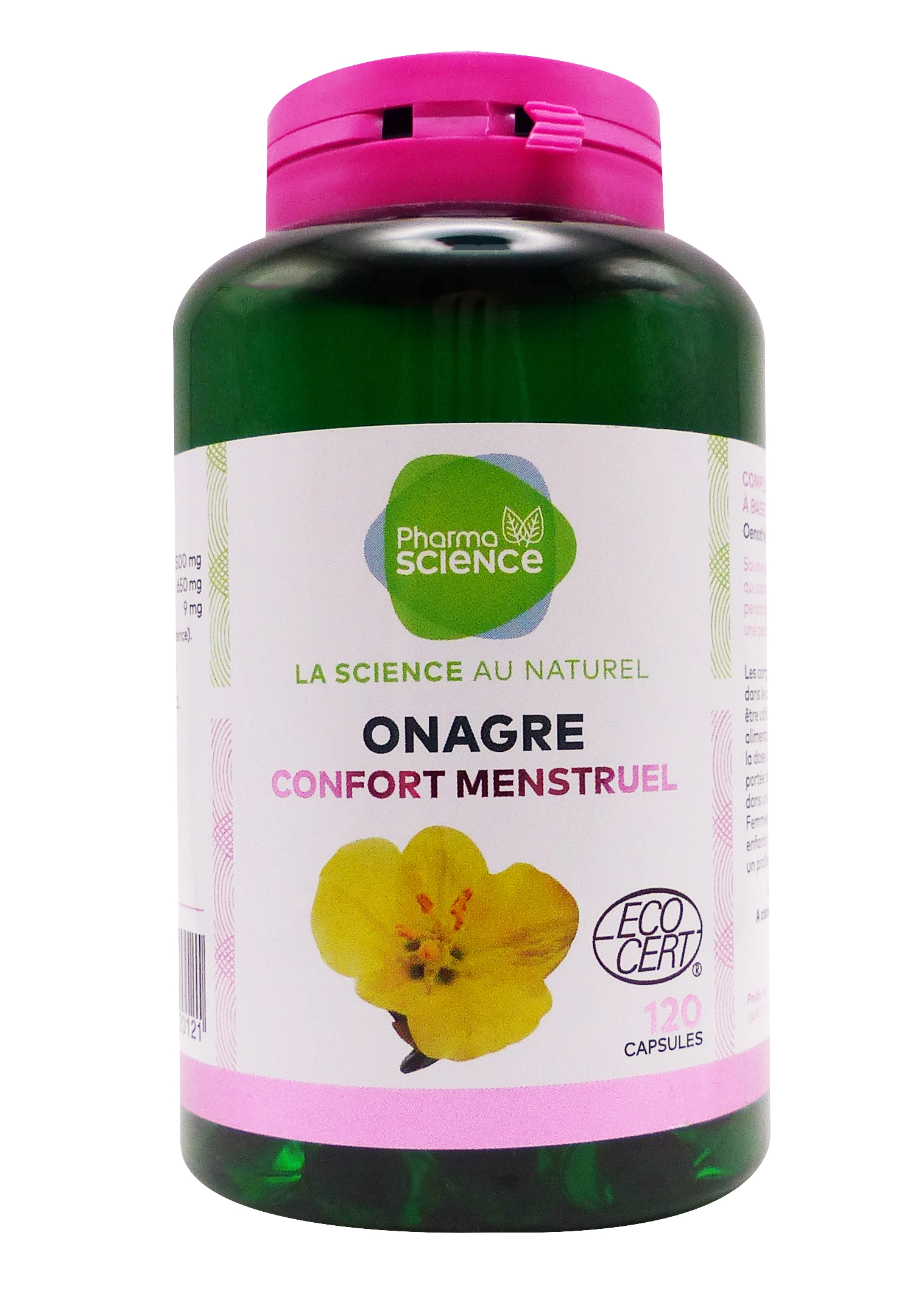 PHARMASCIENCE ONAGRE CONFORT MENSTRUEL 120 CAPSULES 1 pharmascience onagre confort menstruel 120 capsules