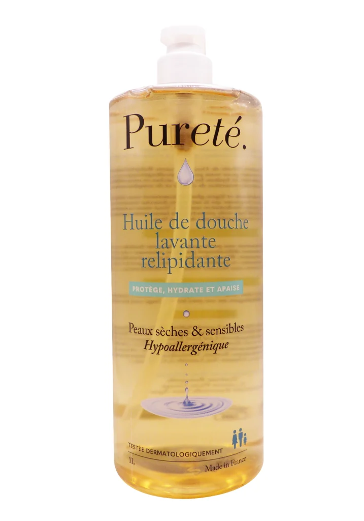 PURETE HUILE DE DOUCHE 1 L 2 purete huile de douche lavante relipidante 1L