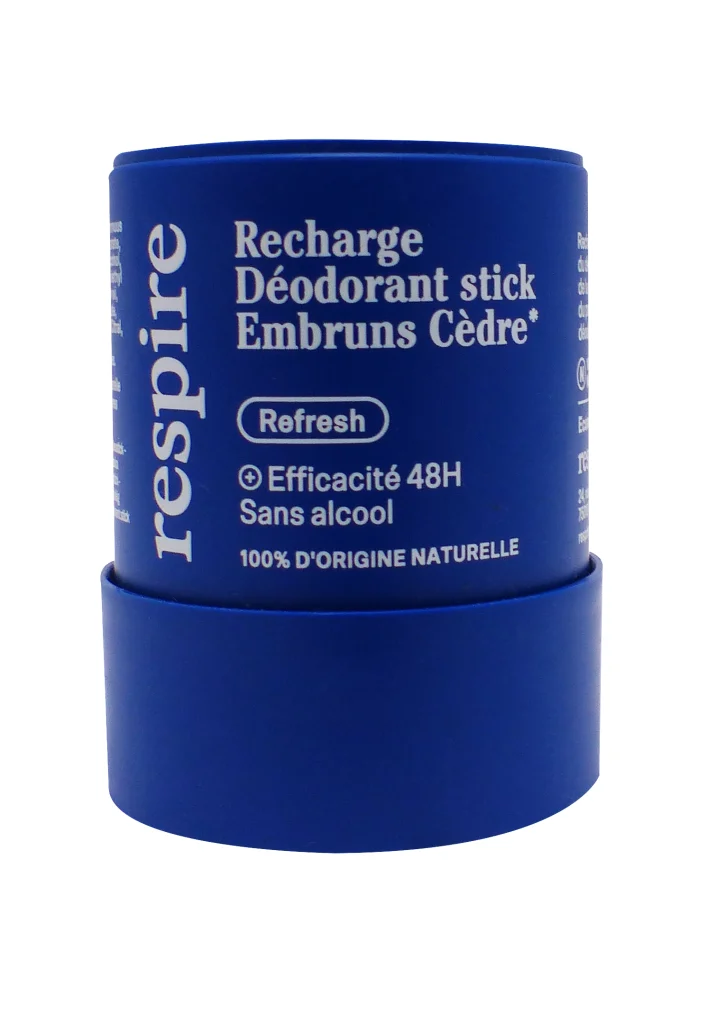 RESPIRE RECHARGE DEODORANT STICK EMBRUNS CEDRE 50G 2 recharge deodorant stick respire