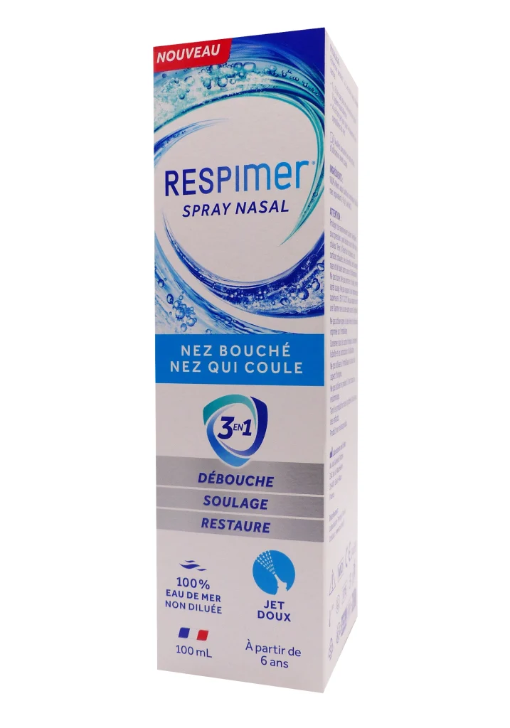 RESPIMER SPRAY NASAL NEZ BOUCHE NEZ QUI COULE ENFANT/ADULTE 100M 2 respimer spray nasal 3 en 1 100 ml