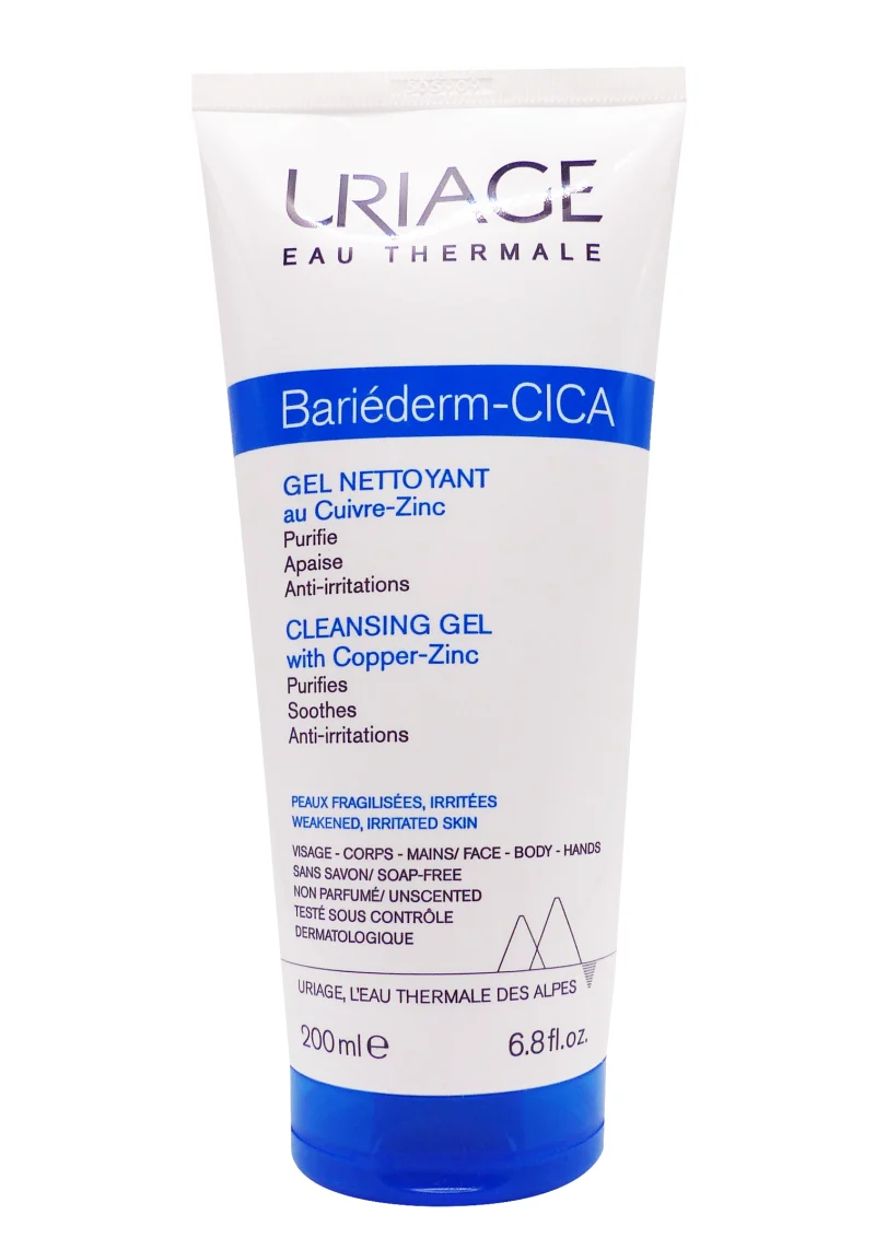 uriage bariederm cica gel nettoyant 200 ml