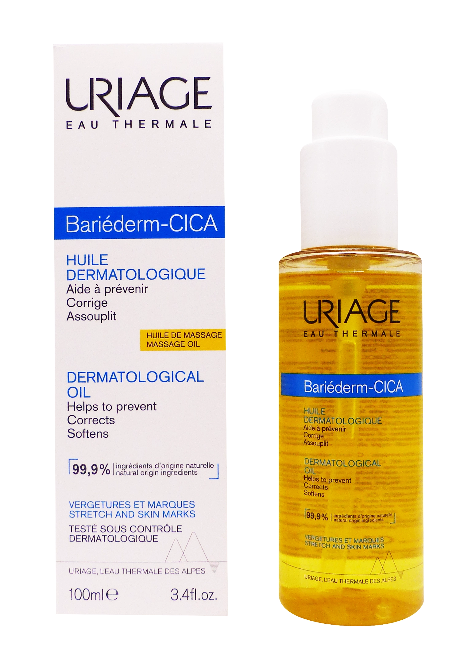 URIAGE BARIEDERM-CICA HUILE DERMATOLOGIQUE DE MASSAGE 100ML 1 uriage bariederm cica huile dermatologique 100 ml