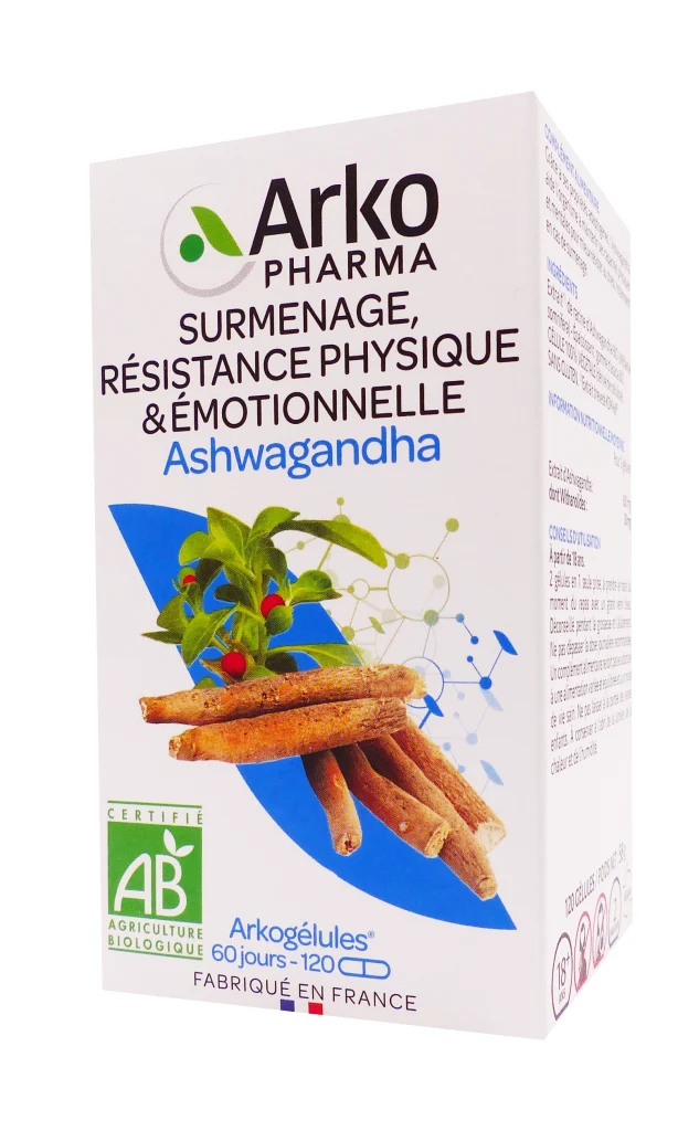 ARKOGELULES ASHWAGANDHA BIO 120 GELULES ARKOPHARMA 3 arko ashwagandha 120 gelules