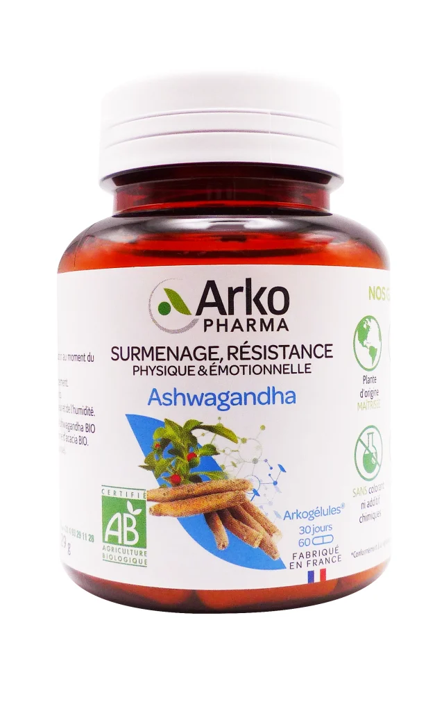 ARKOGELULES ASHWAGANDHA BIO 60 GELULES 2 arko ashwagandha 60 gelules