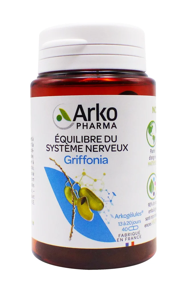 ARKOGELULES GRIFFONIA 40 GELULES ARKOPHARMA 2 arko griffonia 40 gelules