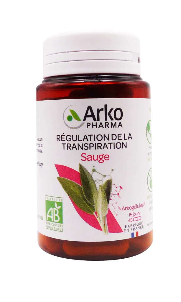 ARKOGELULES SAUGE BIO 45 GELULES ARKOPHARMA 2 arko sauge 45 gelules pot