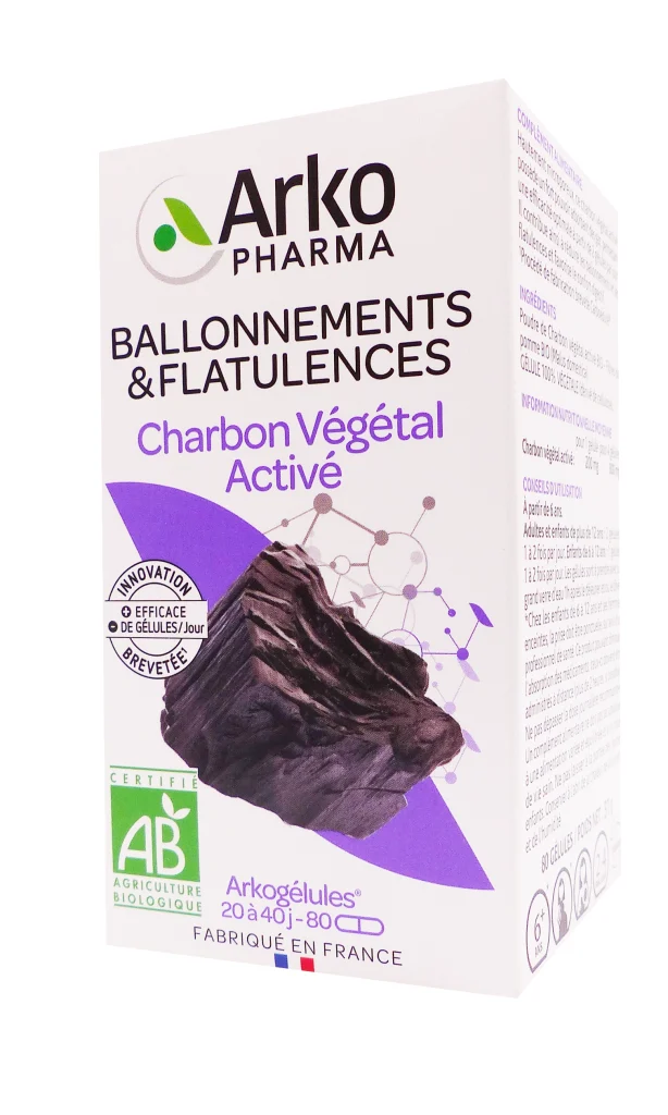 ARKOGELULES CHARBON VEGETAL ACTIVE BIO 80 GELULES 3 arkopharma charbon vegetal active 80 gelules