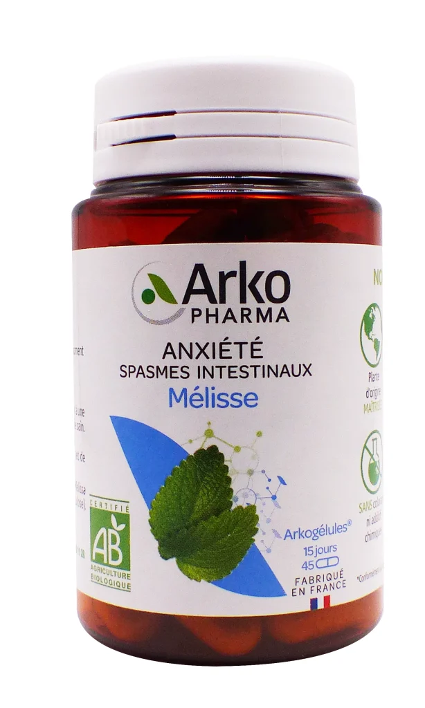ARKOGELULES MELISSE 45 GELULES BIO ARKOPHARMA 2 arkopharma melisse pot