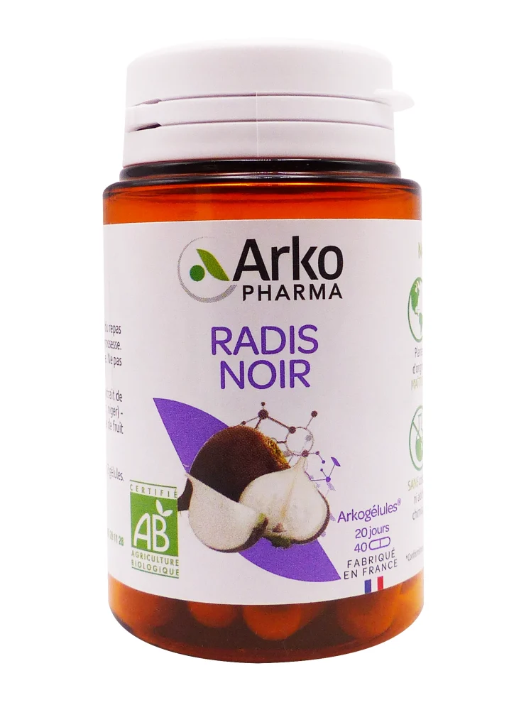 ARKOGELULES RADIS NOIR 40 GELULES ARKOPHARMA 4 arkopharma radis noir 40 gelules pot