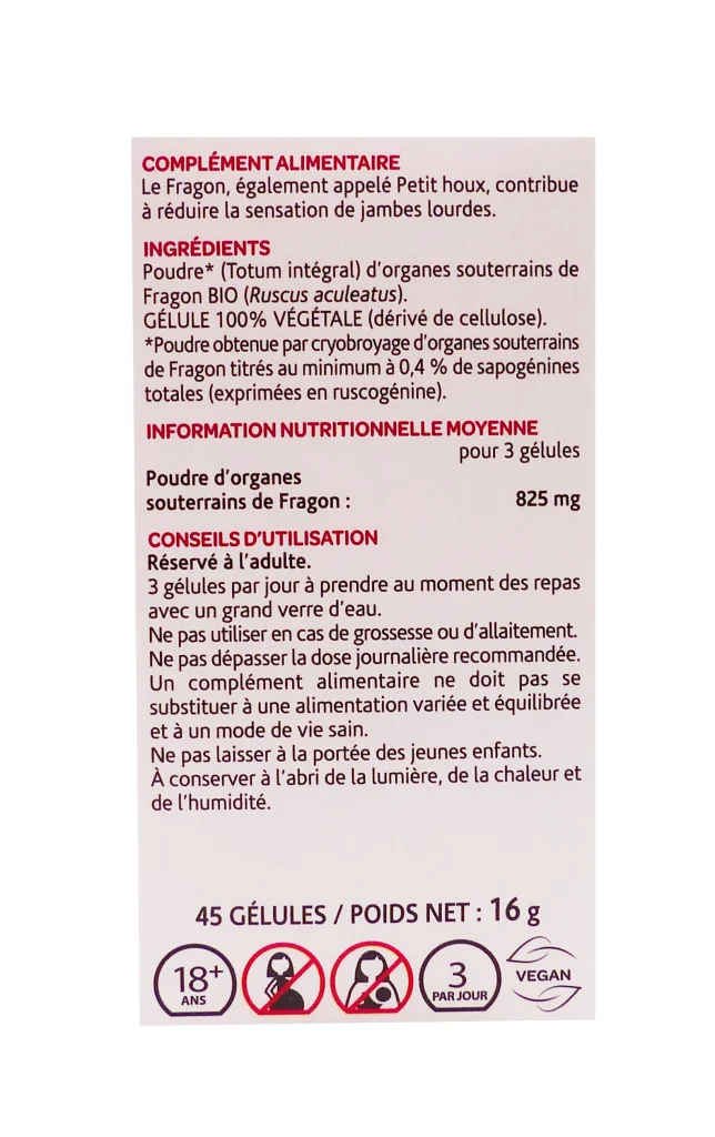 ARKOGELULES FRAGON 45 GELULES ARKOPHARMA 4 dos fragon